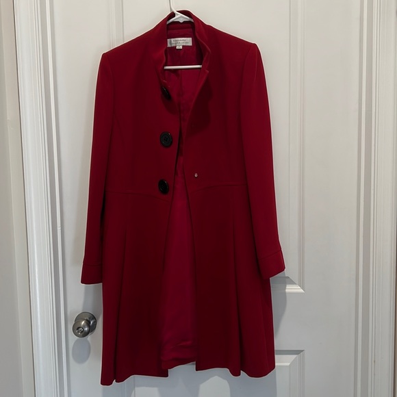 Tahari Jackets & Blazers - Tahari Peacoat Long Coat Red Women’s Size 10